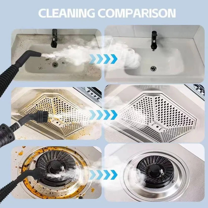 Portable Steam Cleaner with 4 Nozzles - Quick Heating for Thorough Cleaning