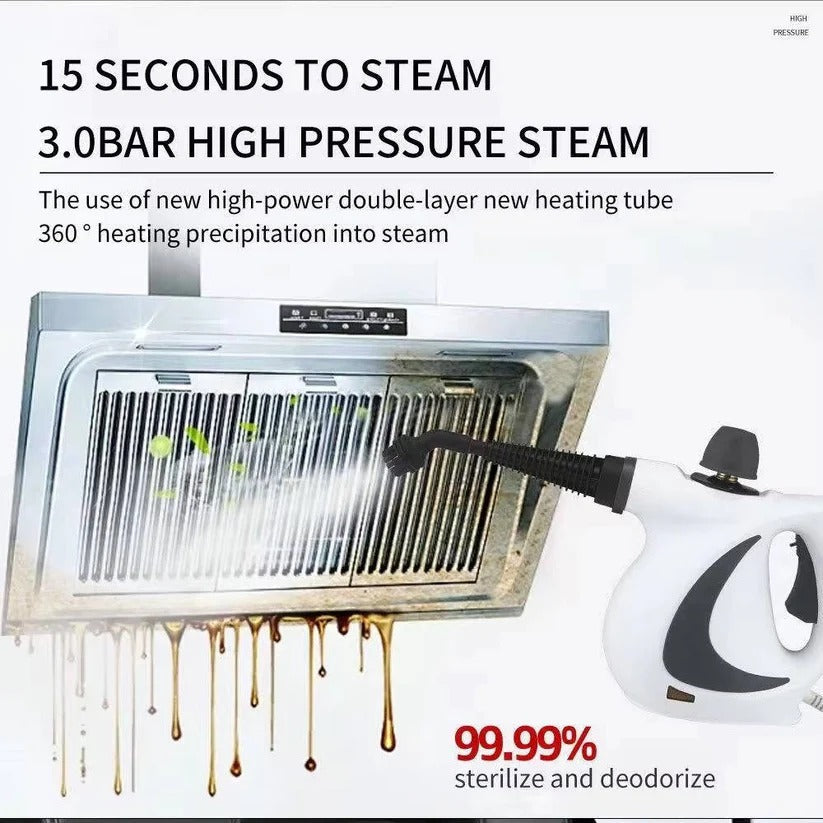 Portable Steam Cleaner with 4 Nozzles - Quick Heating for Thorough Cleaning
