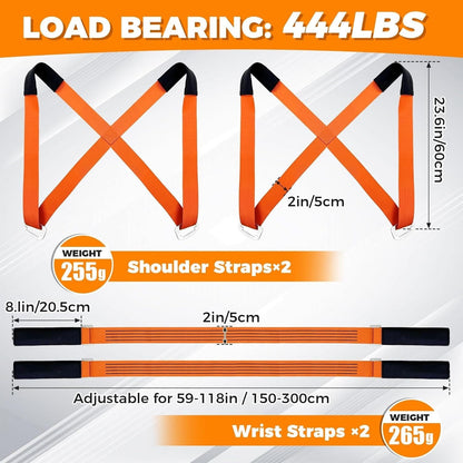 ErgoLift Furniture Moving Straps – Adjustable & Supportive