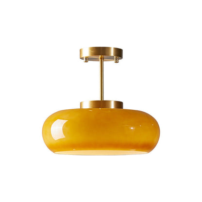 Round Ceiling Lamp with Mid-Century Design