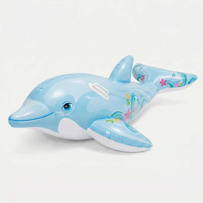 Animal-Shaped Inflatable Pool Float with Integrated Grab Handles