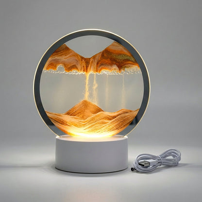 LED Light Round Sand Art Lamp – Relaxing Visuals for Contemporary Spaces