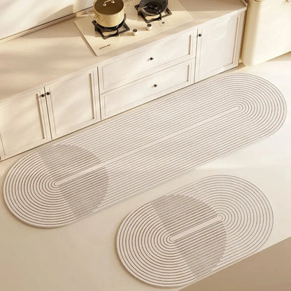 Non-Slip Rubber Base Stone Bath Mat – Absorbent for Kitchen & Bathroom