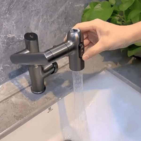 Temperature Display Kitchen Faucet – 360° Adjustable Modern Style