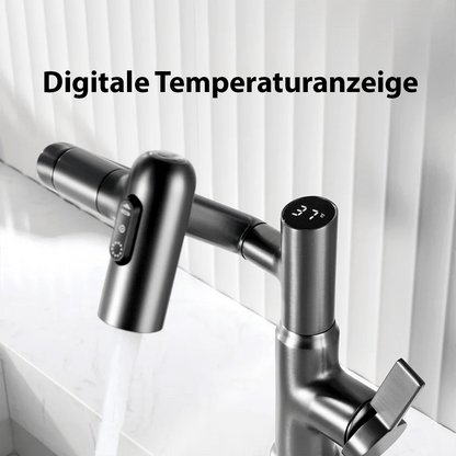 Temperature Display Kitchen Faucet – 360° Adjustable Modern Style