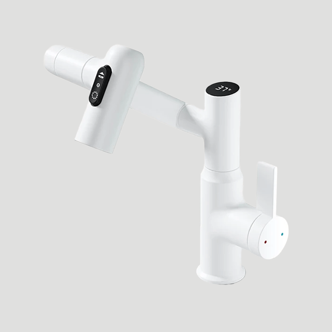 Temperature Display Kitchen Faucet – 360° Adjustable Modern Style