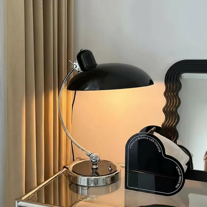 Curved Arm Desk Lamp in Scandinavian Minimalist Style