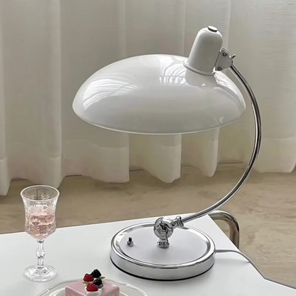 Curved Arm Desk Lamp in Scandinavian Minimalist Style