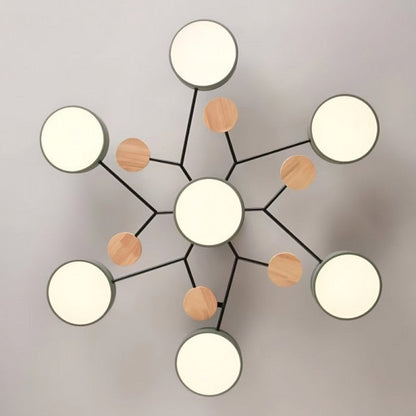 Round LED Ceiling Fixture in Mid-Century Style