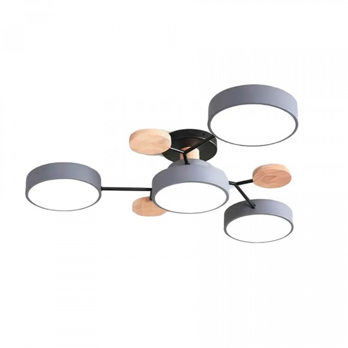 Round LED Ceiling Fixture in Mid-Century Style