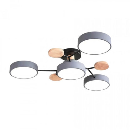 Round LED Ceiling Fixture in Mid-Century Style