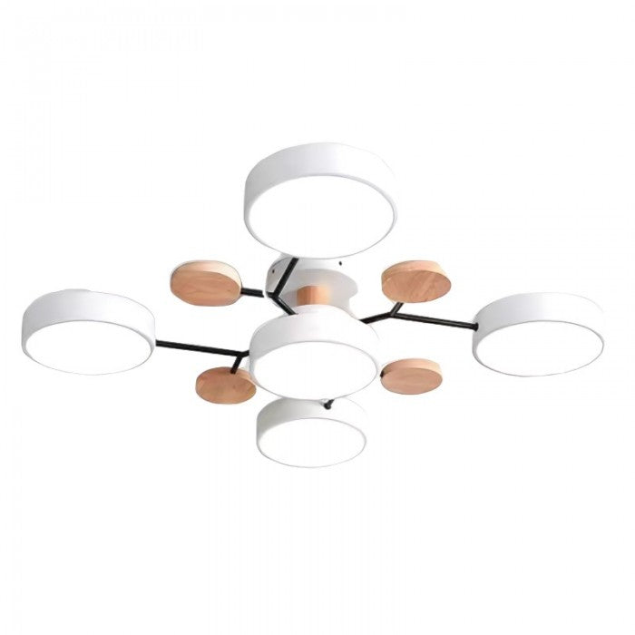 Round LED Ceiling Fixture in Mid-Century Style