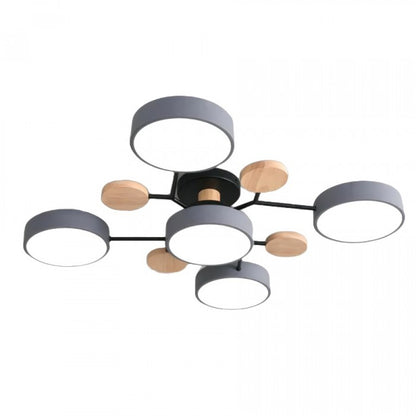 Round LED Ceiling Fixture in Mid-Century Style
