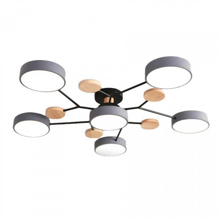 Round LED Ceiling Fixture in Mid-Century Style