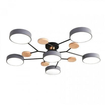 Round LED Ceiling Fixture in Mid-Century Style
