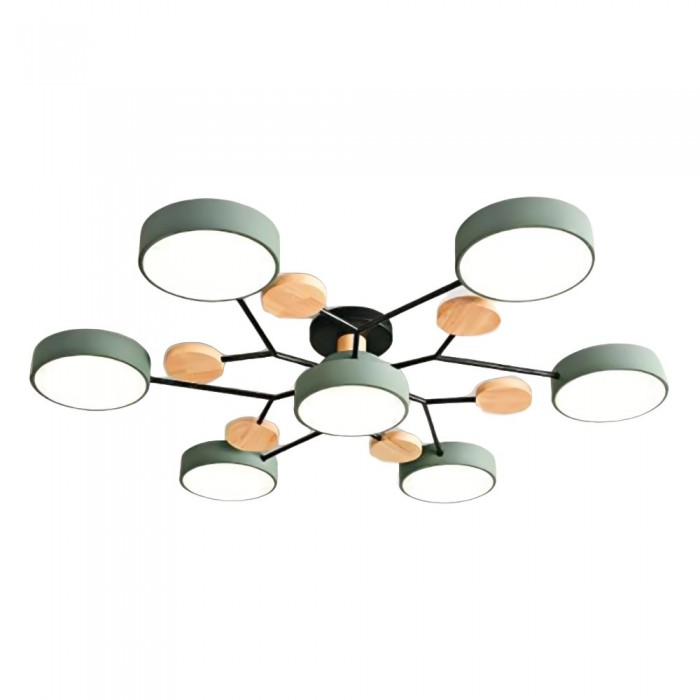 Round LED Ceiling Fixture in Mid-Century Style
