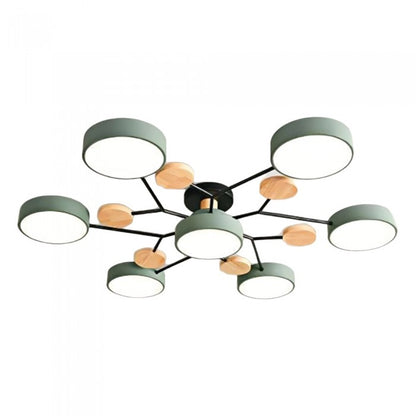 Round LED Ceiling Fixture in Mid-Century Style