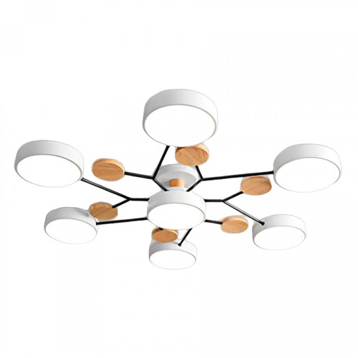 Round LED Ceiling Fixture in Mid-Century Style