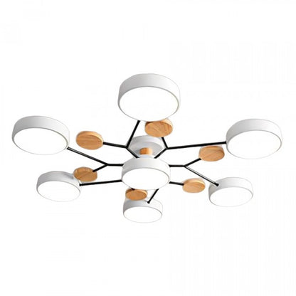 Round LED Ceiling Fixture in Mid-Century Style