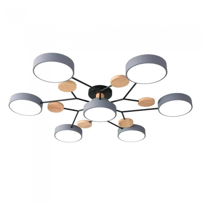Round LED Ceiling Fixture in Mid-Century Style