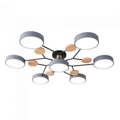 Round LED Ceiling Fixture in Mid-Century Style