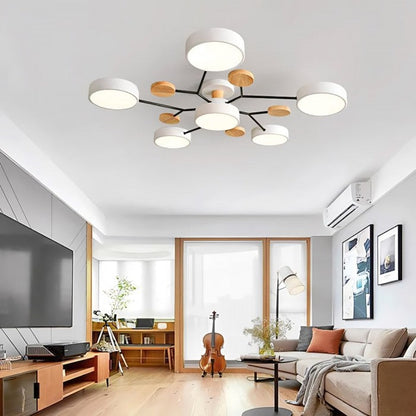 Round LED Ceiling Fixture in Mid-Century Style