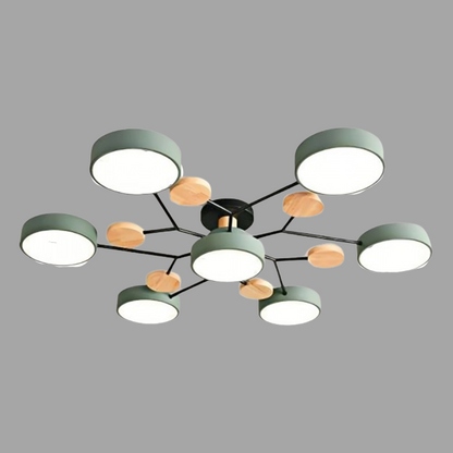 Round LED Ceiling Fixture in Mid-Century Style