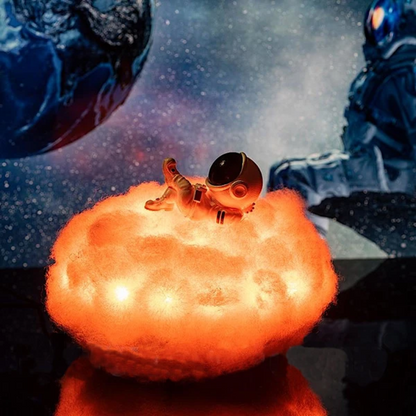 Remote-Controlled Astronaut Cloud Night Light – Color Changing Ambient Lamp