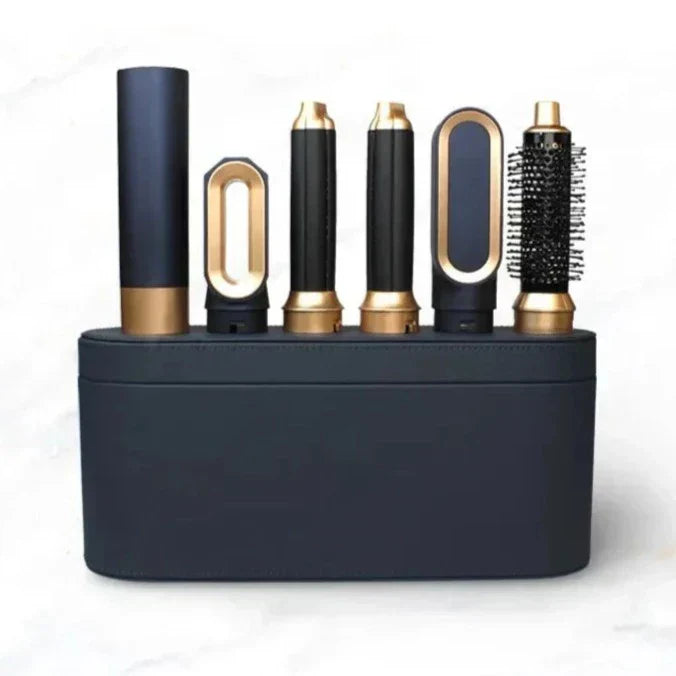 Ionic Hair Styling Device with Adjustable Temperature and Interchangeable Attachments