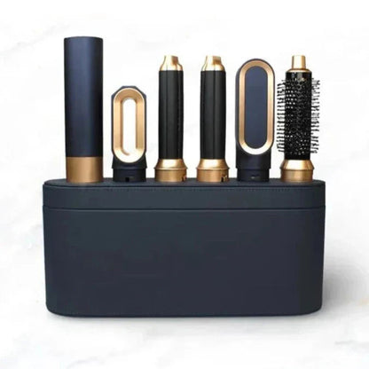 Ionic Hair Styling Device with Adjustable Temperature and Interchangeable Attachments