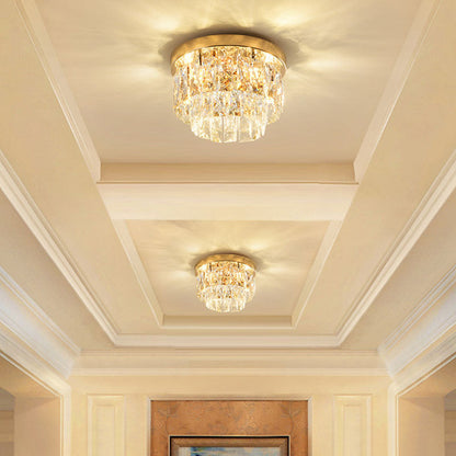 Ceiling Light Fixture in Art Deco Style with LED Illumination