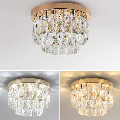 Ceiling Light Fixture in Art Deco Style with LED Illumination