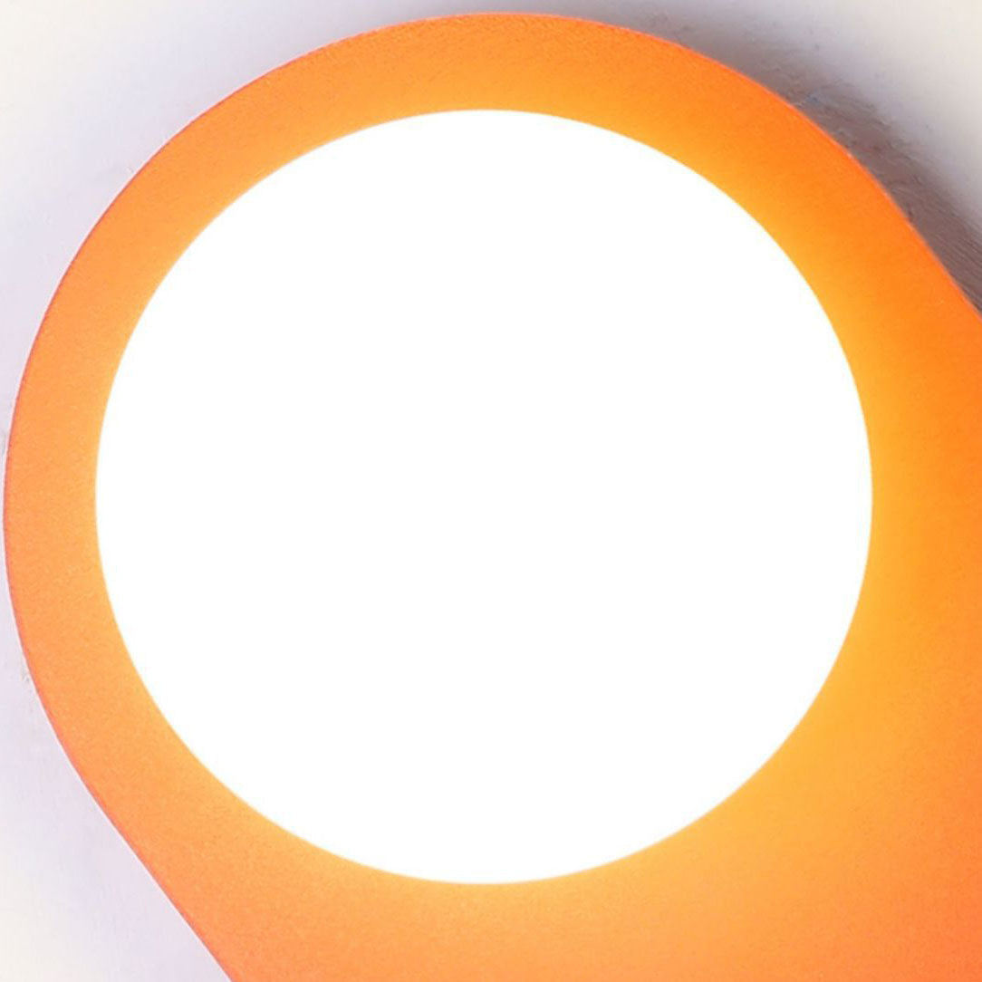 Contemporary Glass Wall Light with Orange Base – Chic Home Illumination