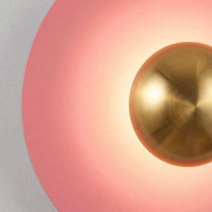Gold Finish Round Wall Light with Integrated LED – Creates Warm Ambiance