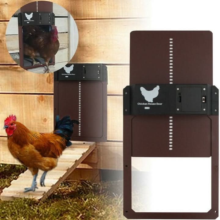 Light-Sensing Weather-Resistant Chicken Coop Door for Convenient Entry