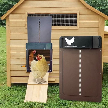 Light-Sensing Weather-Resistant Chicken Coop Door for Convenient Entry