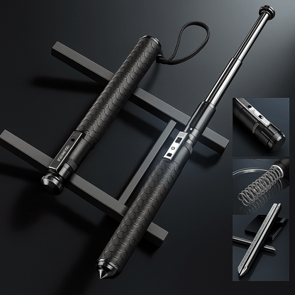 Adjustable Ergonomic Walking Stick for Self-Defense with Quick-Deploy Function