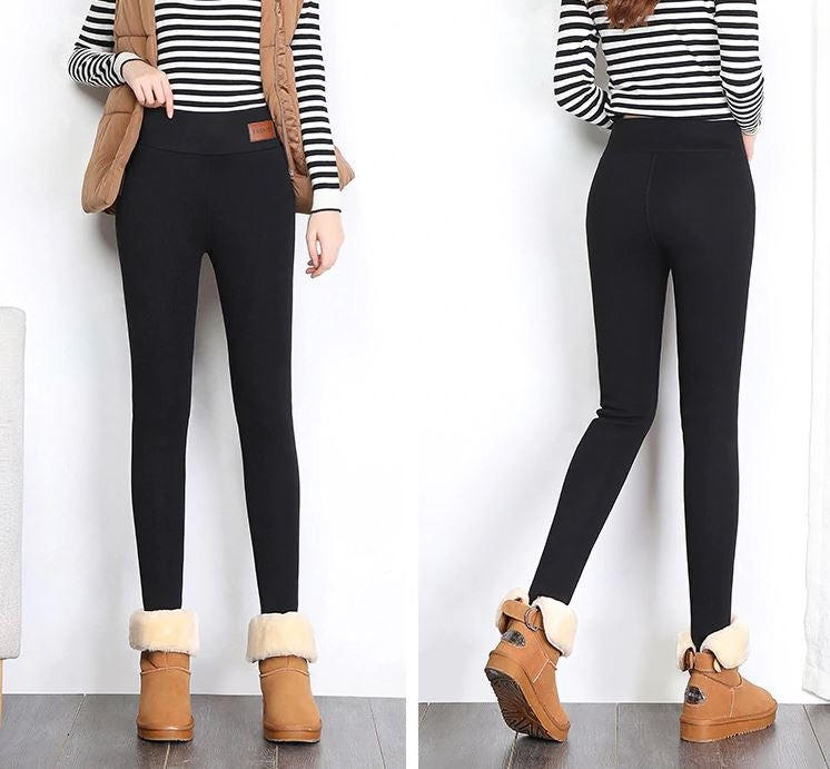 High Waisted Thermal Leggings for Women – Fleece Lined Ankle Length for Winter