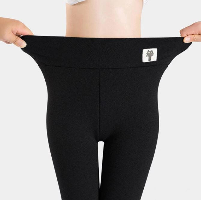 High Waisted Thermal Leggings for Women – Fleece Lined Ankle Length for Winter
