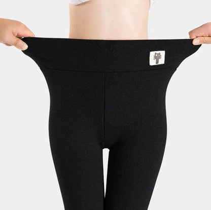 High Waisted Thermal Leggings for Women – Fleece Lined Ankle Length for Winter