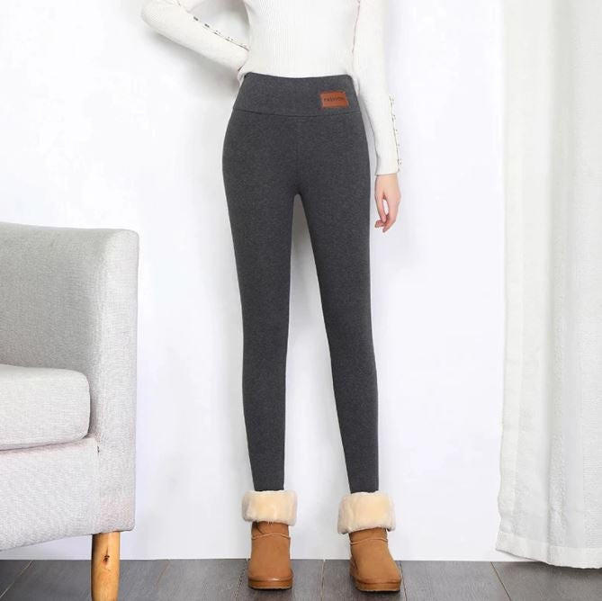 High Waisted Thermal Leggings for Women – Fleece Lined Ankle Length for Winter
