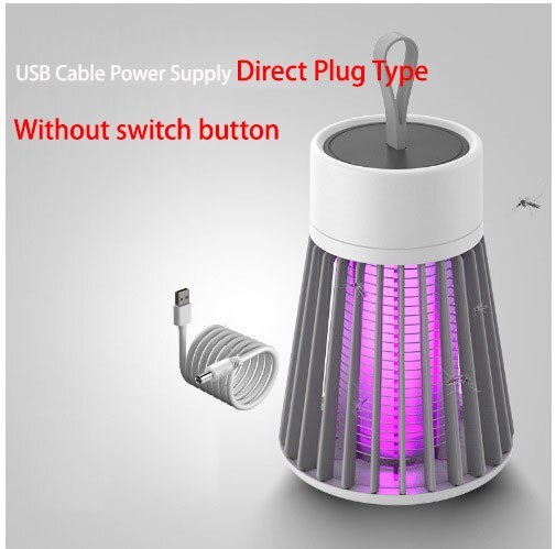 UV Light Mosquito Zapper Lamp with Electric Shock Grid - 6 Hour Use
