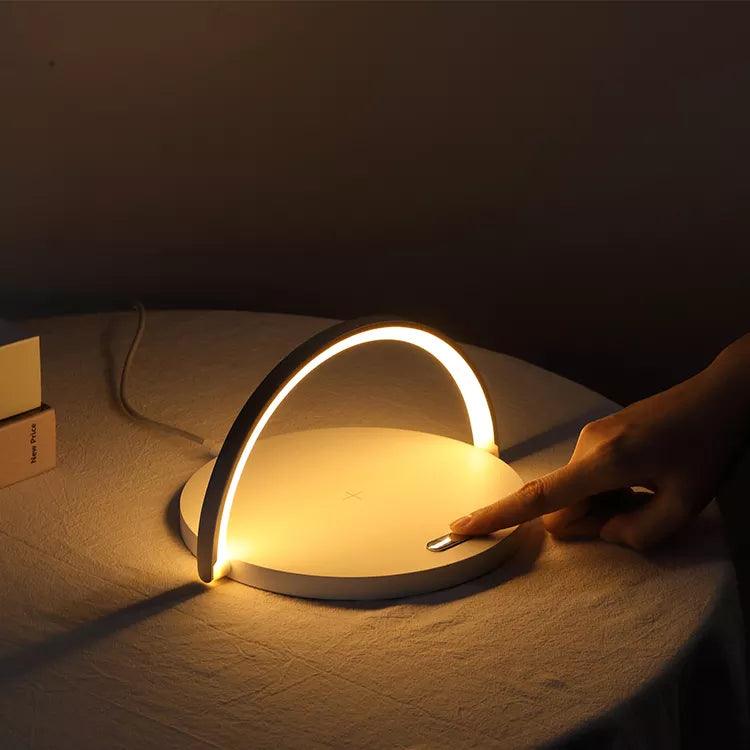 10W Qi Fast Charging Bedside Lamp with Warm White LED and 3000mAh Battery