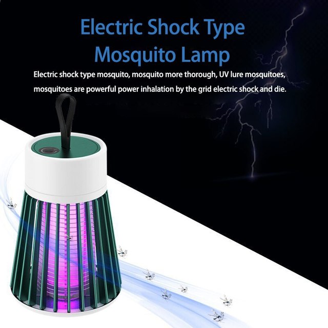 Electric Bug Zapper Lamp with UV Light – Rechargeable for Indoor & Outdoor Use