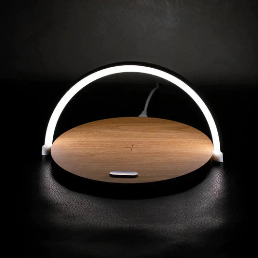10W Qi Fast Charging Bedside Lamp with Warm White LED and 3000mAh Battery