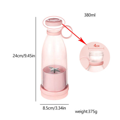 Rechargeable Smoothie Maker with Stainless Steel Blades, 350ml