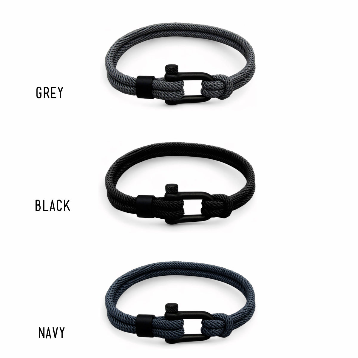Nautical-Inspired Dual Strand Bracelet with Sleek Black Clasp