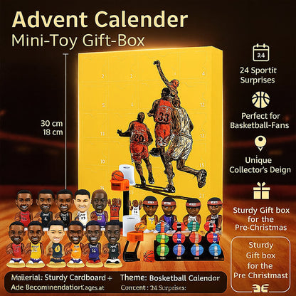 Basketball Advent Calendar – Mini Figure Collector Set for Daily Surprises
