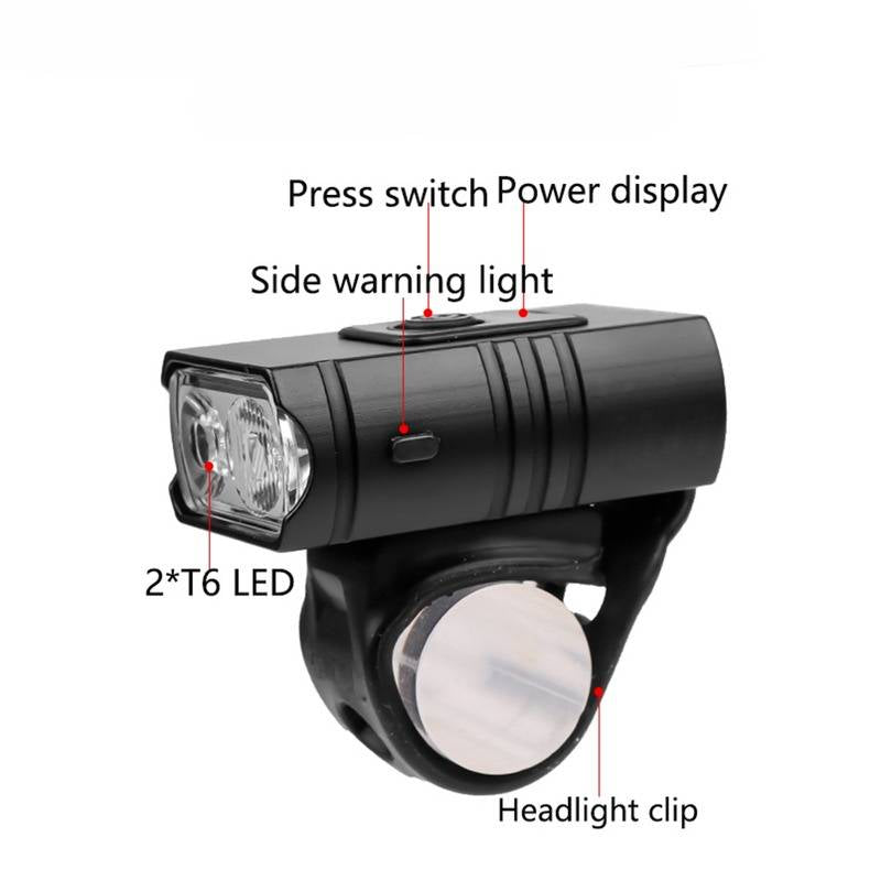 Illuminate Your Ride: 1000 Lumen Front and Rear Bicycle Light Set