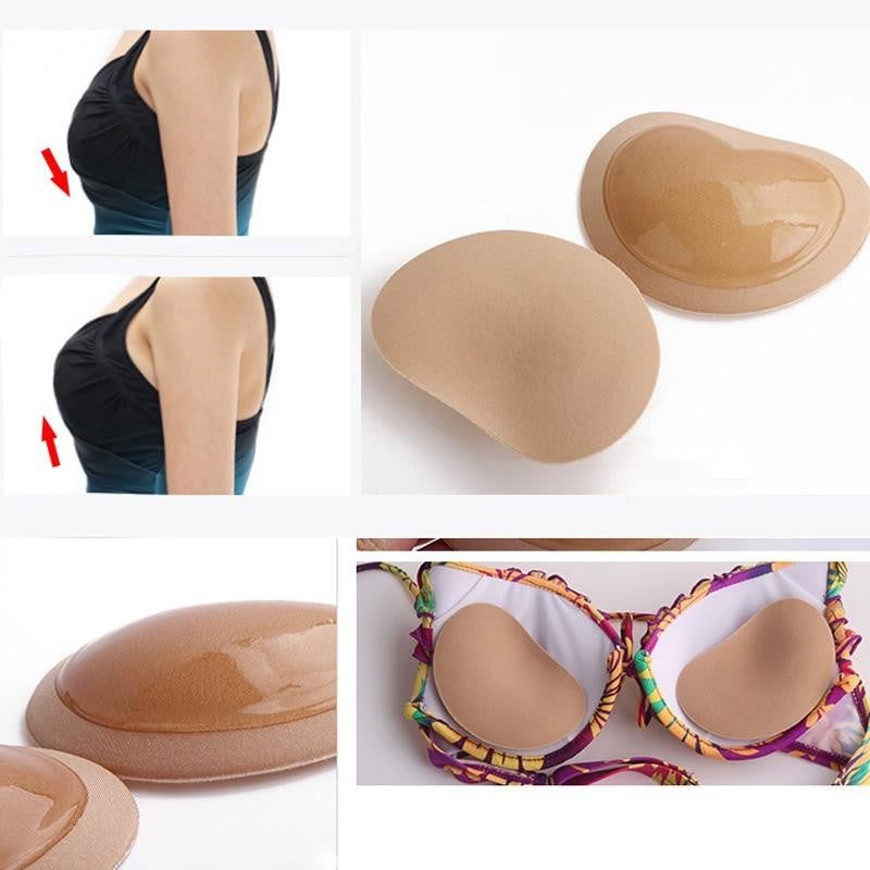 Silicone-Backed Swim Shape Enhancers for Comfortable Support